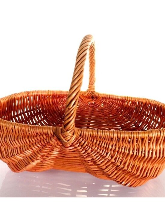 Vintage Large Buttocks Fanny Basket Grapevine Egg Gathering Butt - Picture 1 of 8